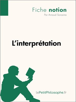 cover image of L'interprétation--Fiche notion